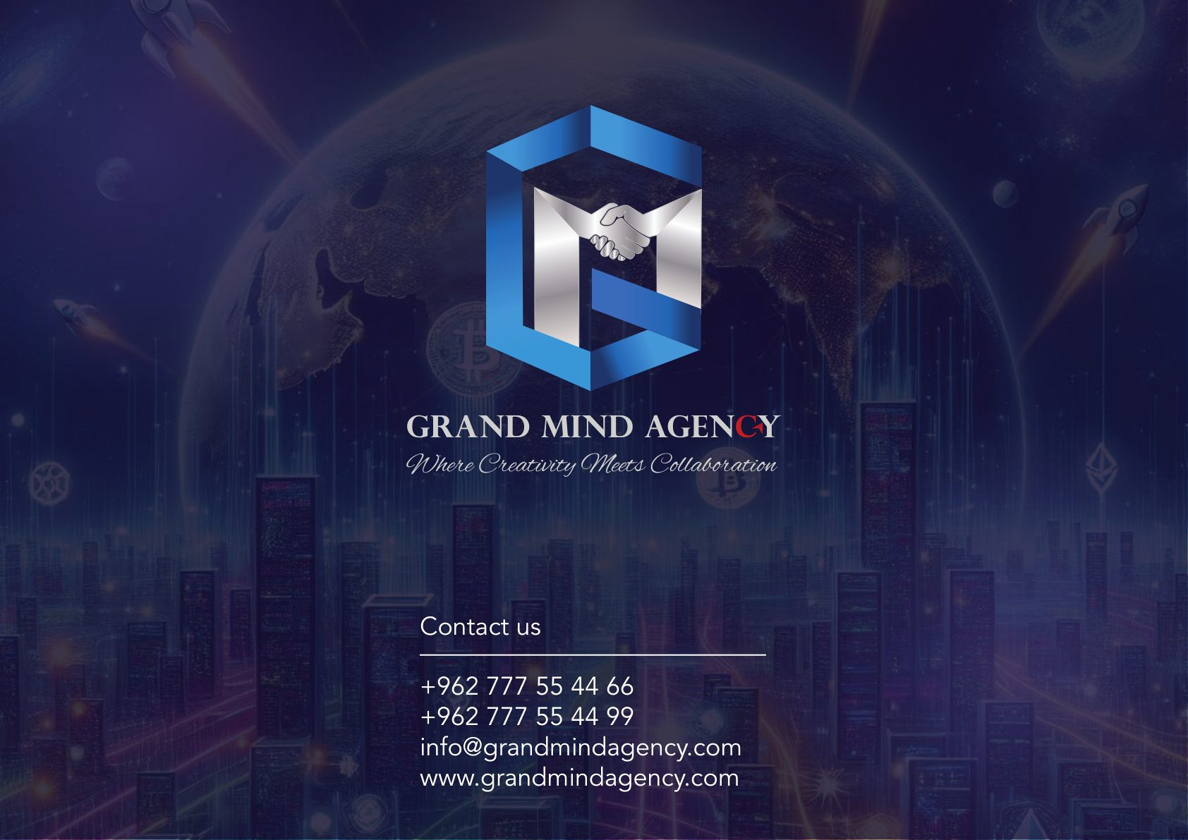 Grand Mind digital identity visual